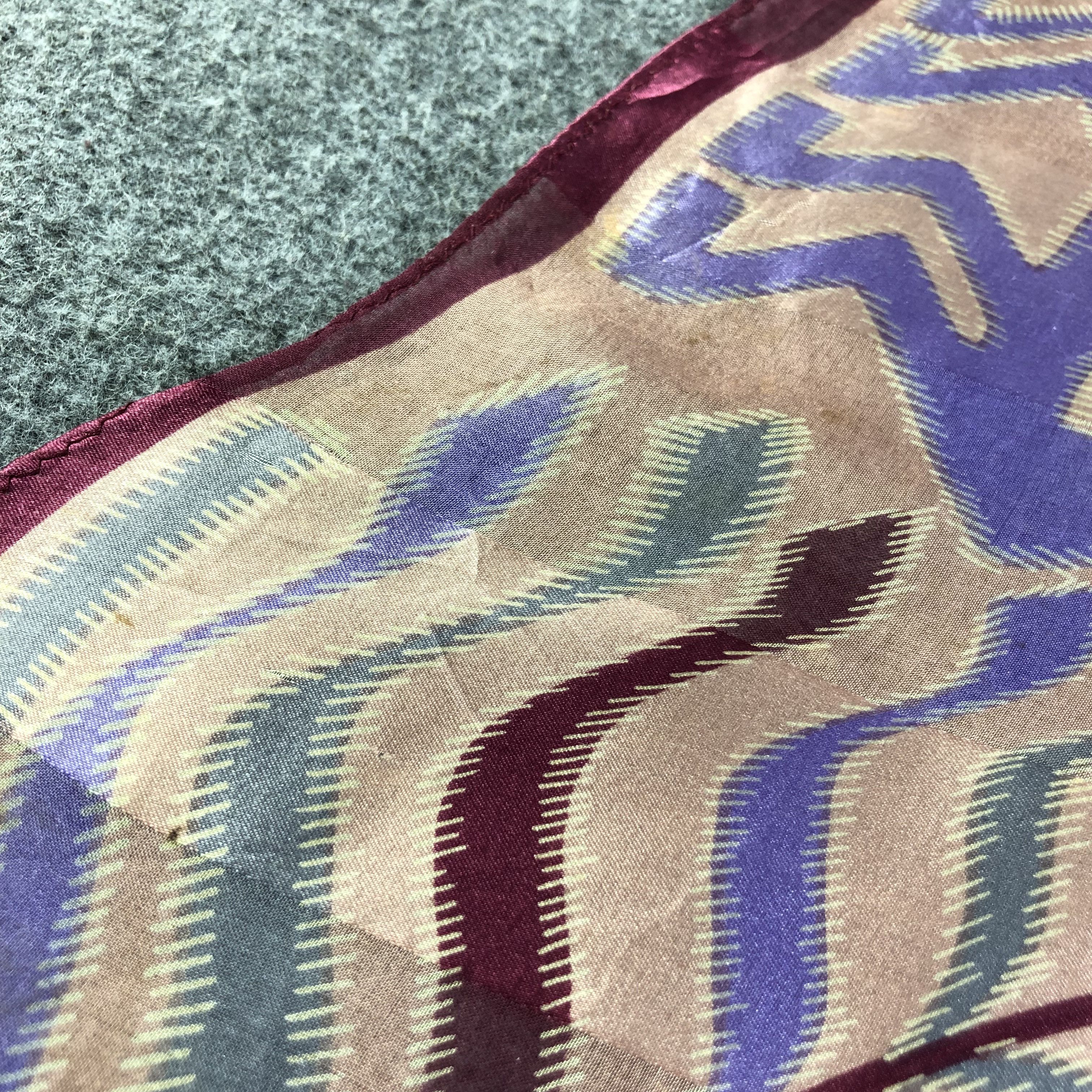 Japanese Brand Native Navajo Design Slit Thread Silk Scarf M832 Size ONE SIZE - 7 Thumbnail