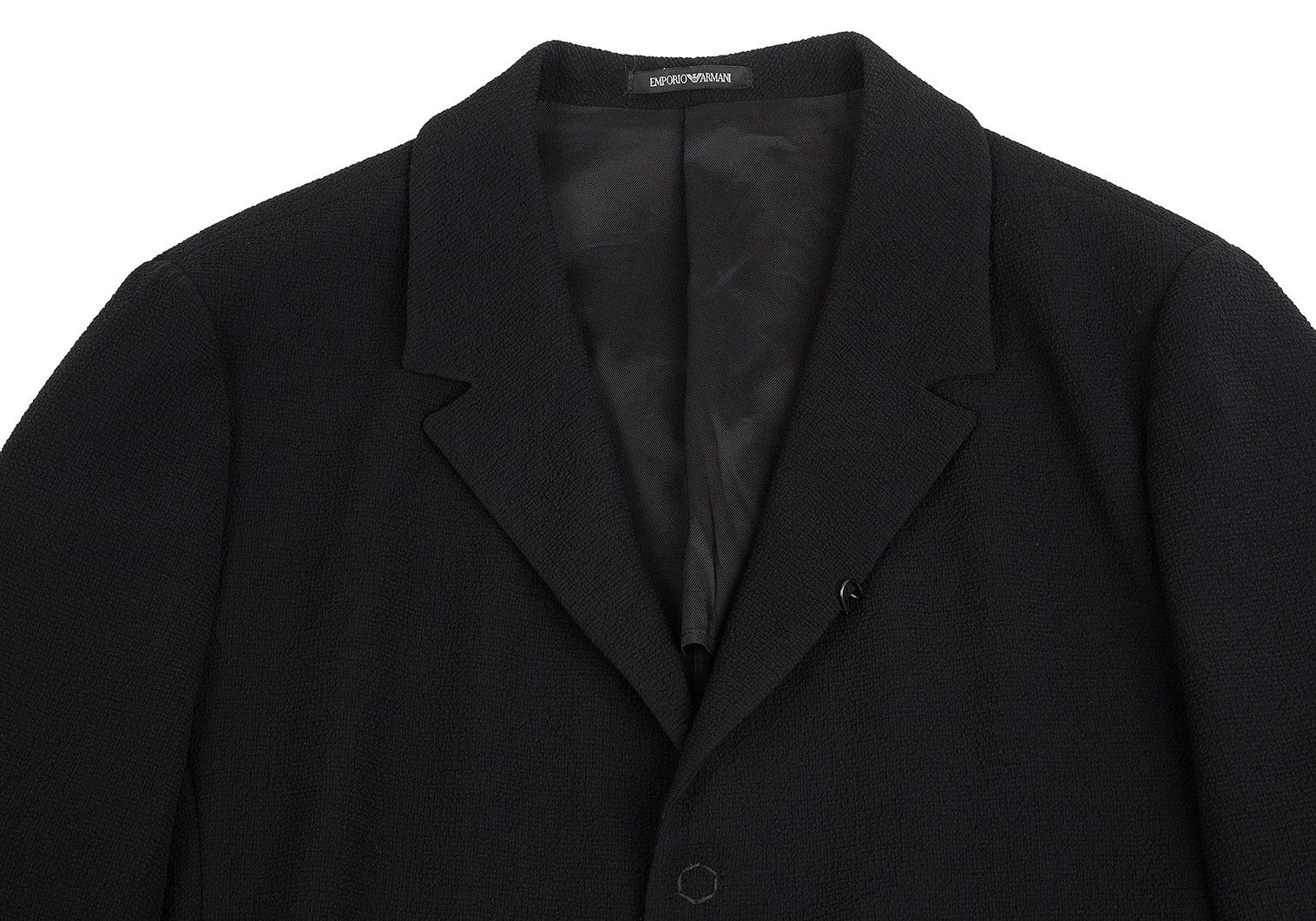 Emporio Armani Black Polyester Snap Button Jacket Size 56 Size US XL / EU 56 / 4 - 2 Thumbnail