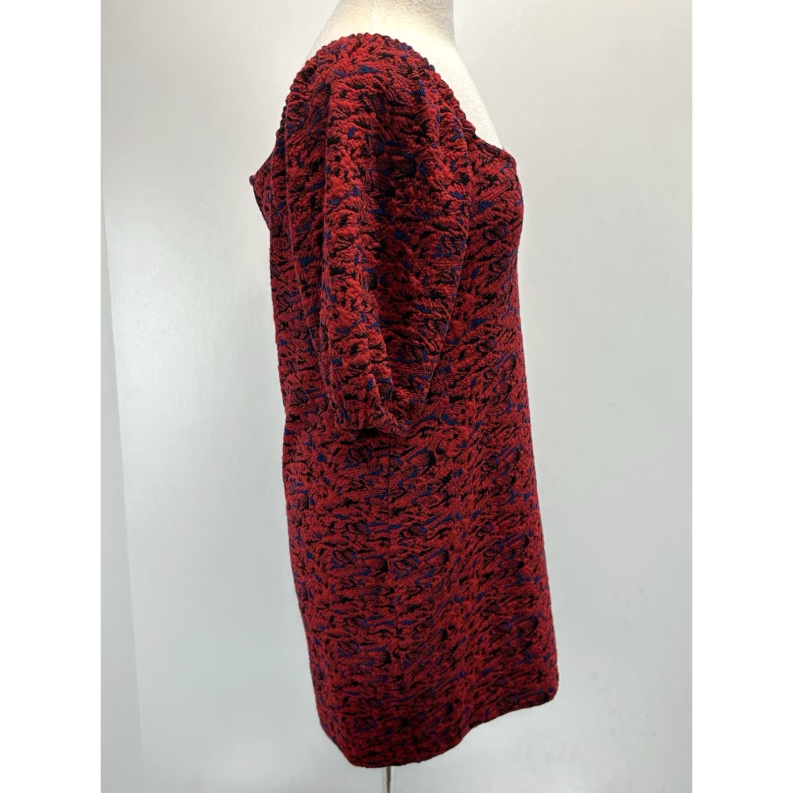Free People Free People Sunset Mini Dress Women Red Puff Sleeves Boho Shift L Square Neck Womens Size L / US 10 / IT 46 - 4 Thumbnail