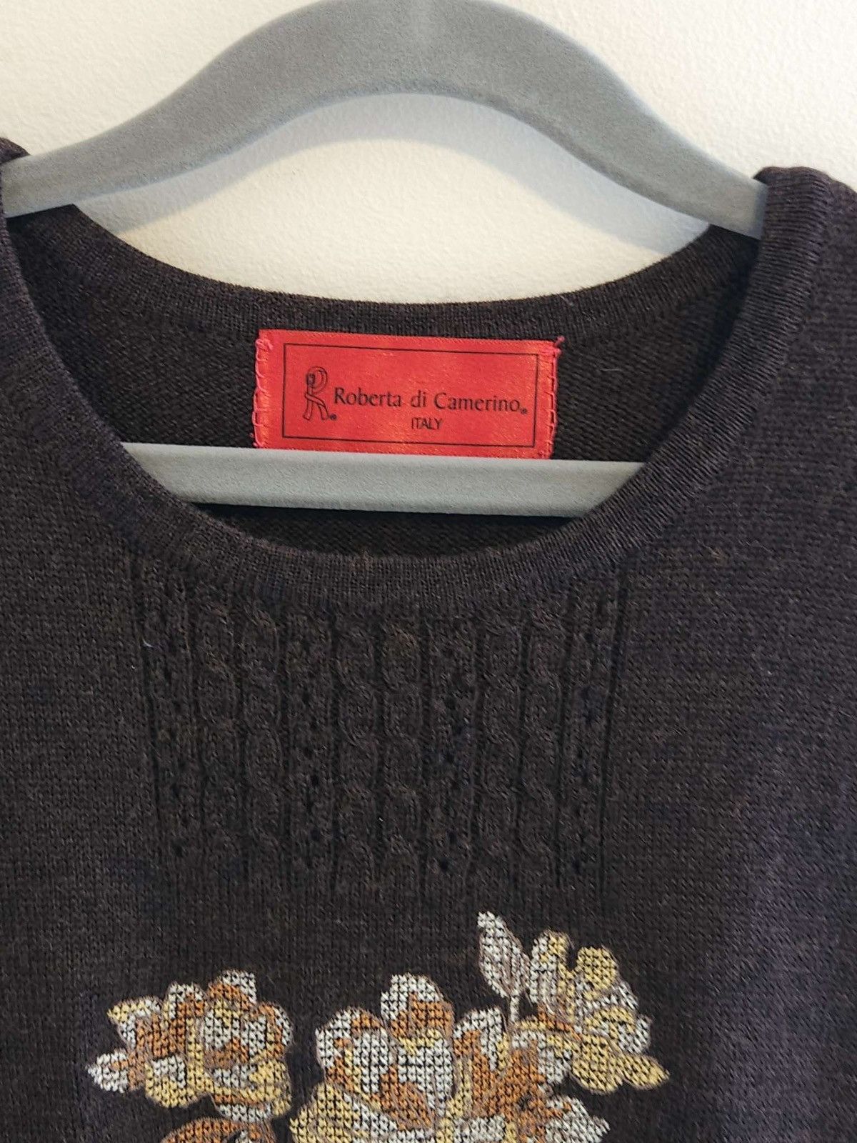 Roberta di Camerino × Vintage Vintage 100%Merino Superwash Wool Embroidery Vest By Roberta Size M / US 6-8 / IT 42-44 - 5 Thumbnail
