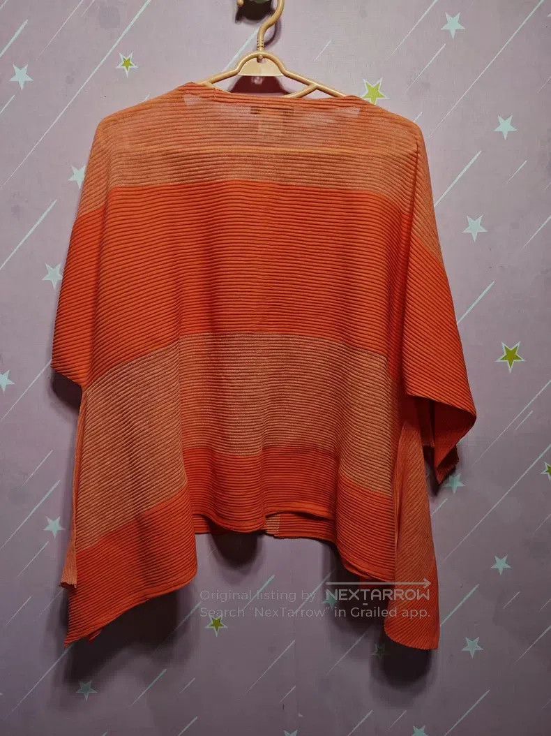 Issey Miyake Issey Miyake Orange Ruched Top Size M / US 6-8 / IT 42-44 - 3 Thumbnail