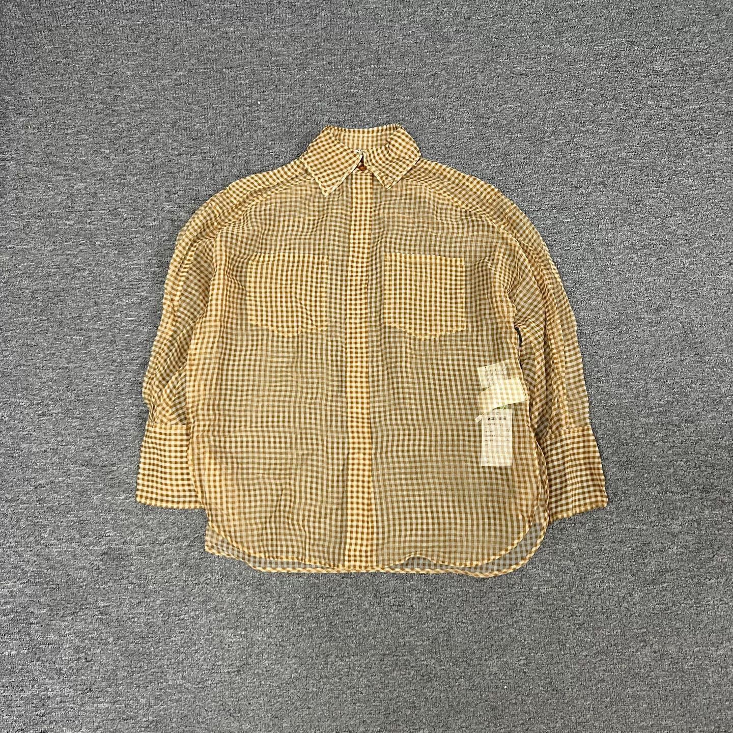 Fendi FENDI Silk Organza Plaid Shirt Size US M / EU 48-50 / 2 - 1 Thumbnail