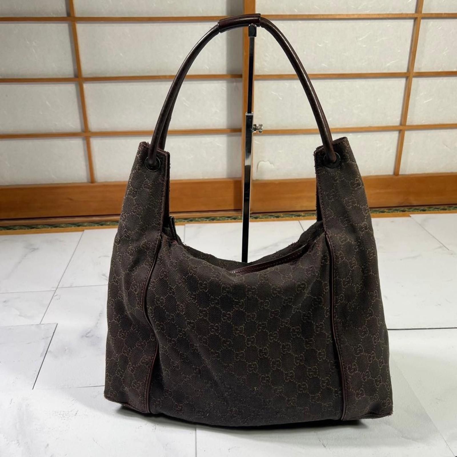 Gucci Gucci - Brown Monogram Canvas Shoulder Bag Size ONE SIZE - 3 Thumbnail