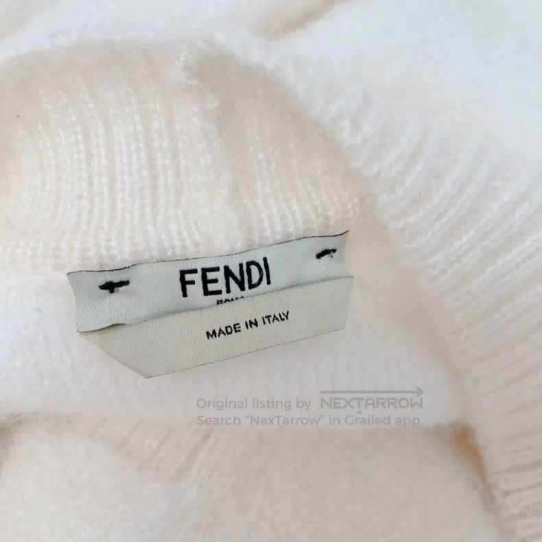 Fendi Fendi White knitted cardigan Size S / US 4 / IT 40 - 5 Thumbnail
