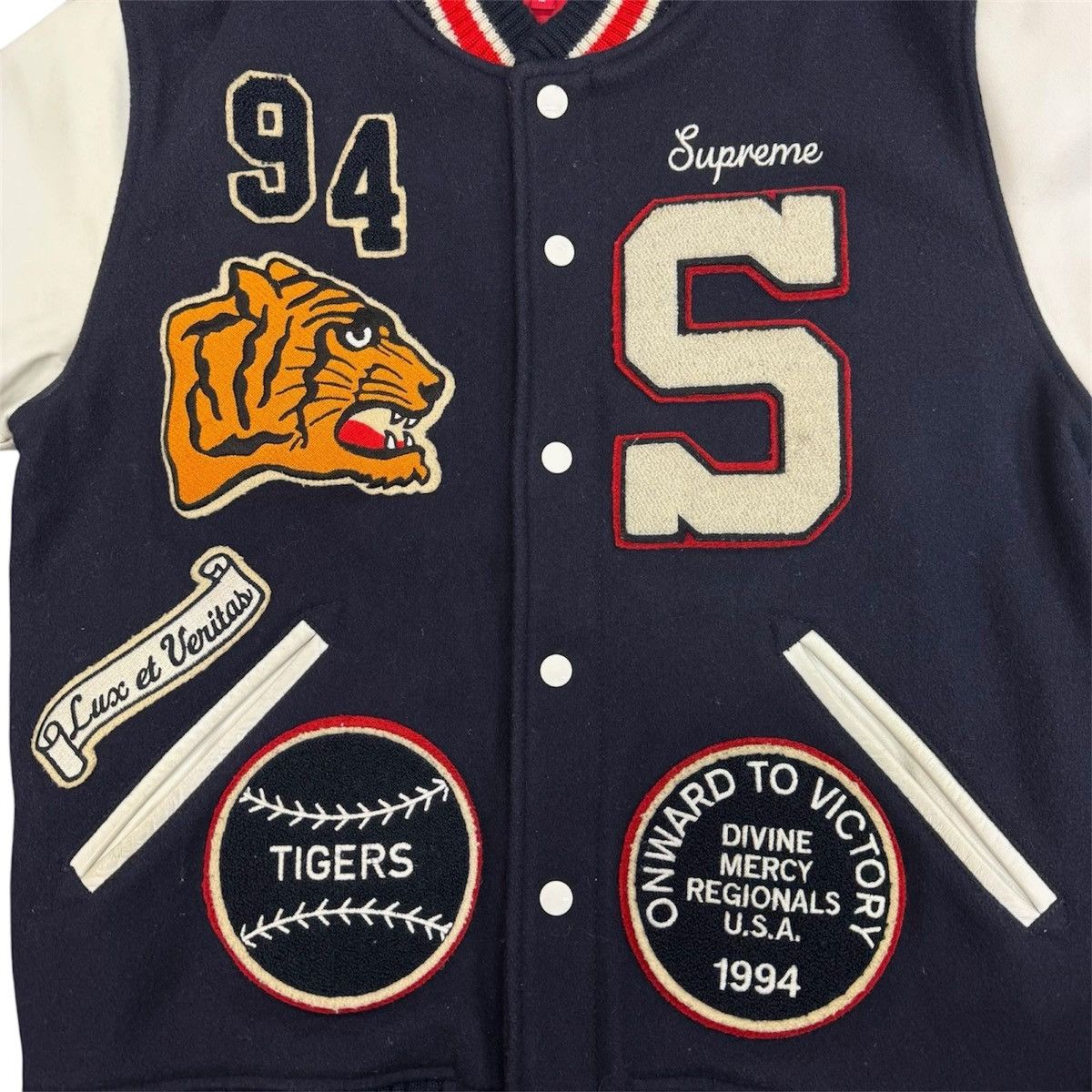 Supreme 2009 AW Supreme Archive Tiger Varsity Jacket Size US M / EU 48-50 / 2 - 3 Thumbnail
