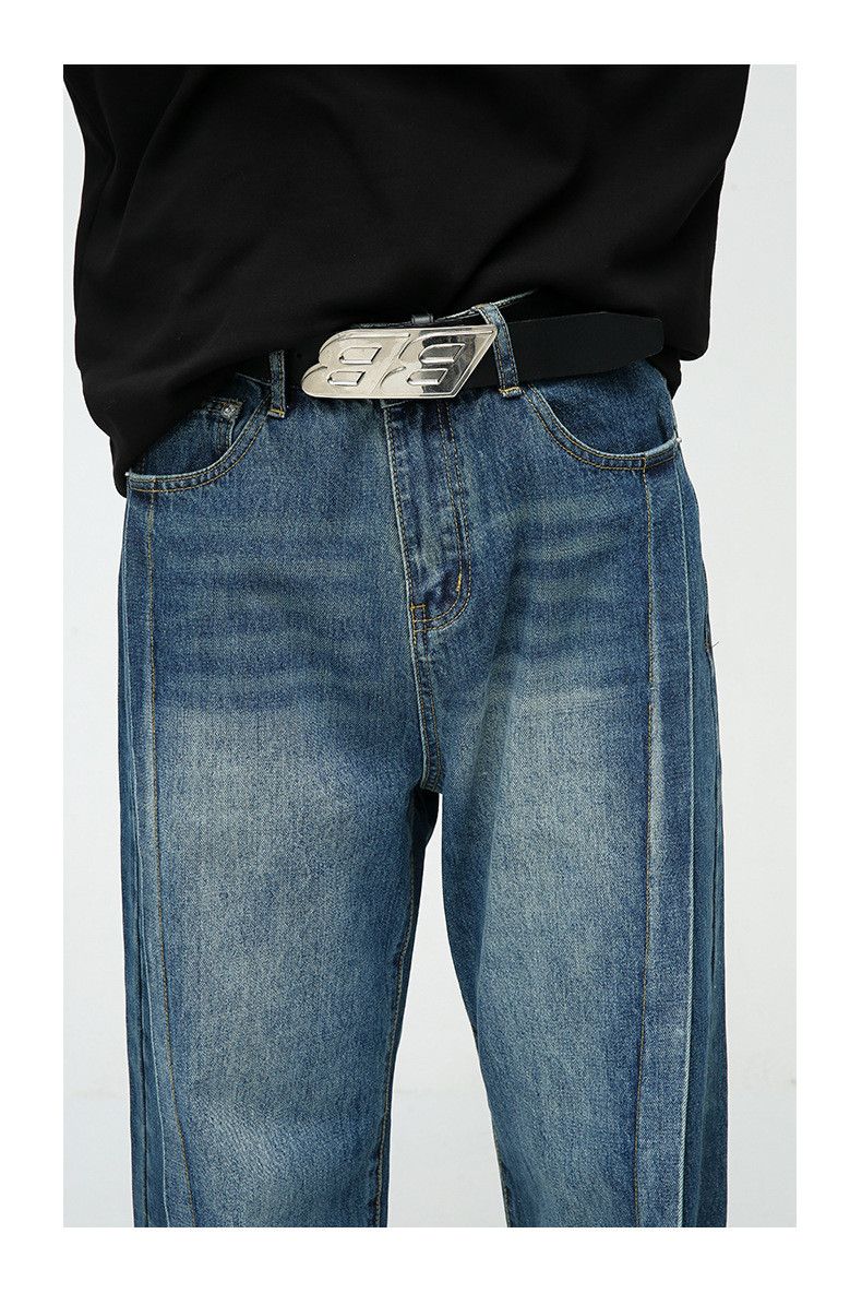 Japanese Brand American high street patchwork straight leg jeans Size US 32 / EU 48 - 5 Thumbnail
