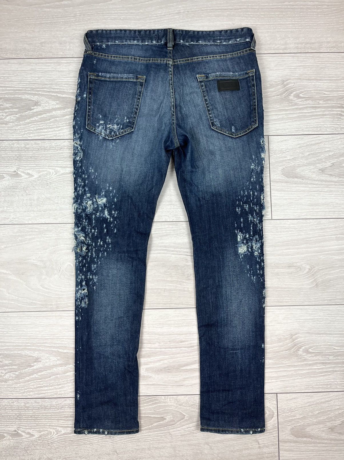 Just Cavalli Just Cavalli Italy Blue Denim Distressed Slim Jeans Pants Size US 34 / EU 50 - 14 Thumbnail