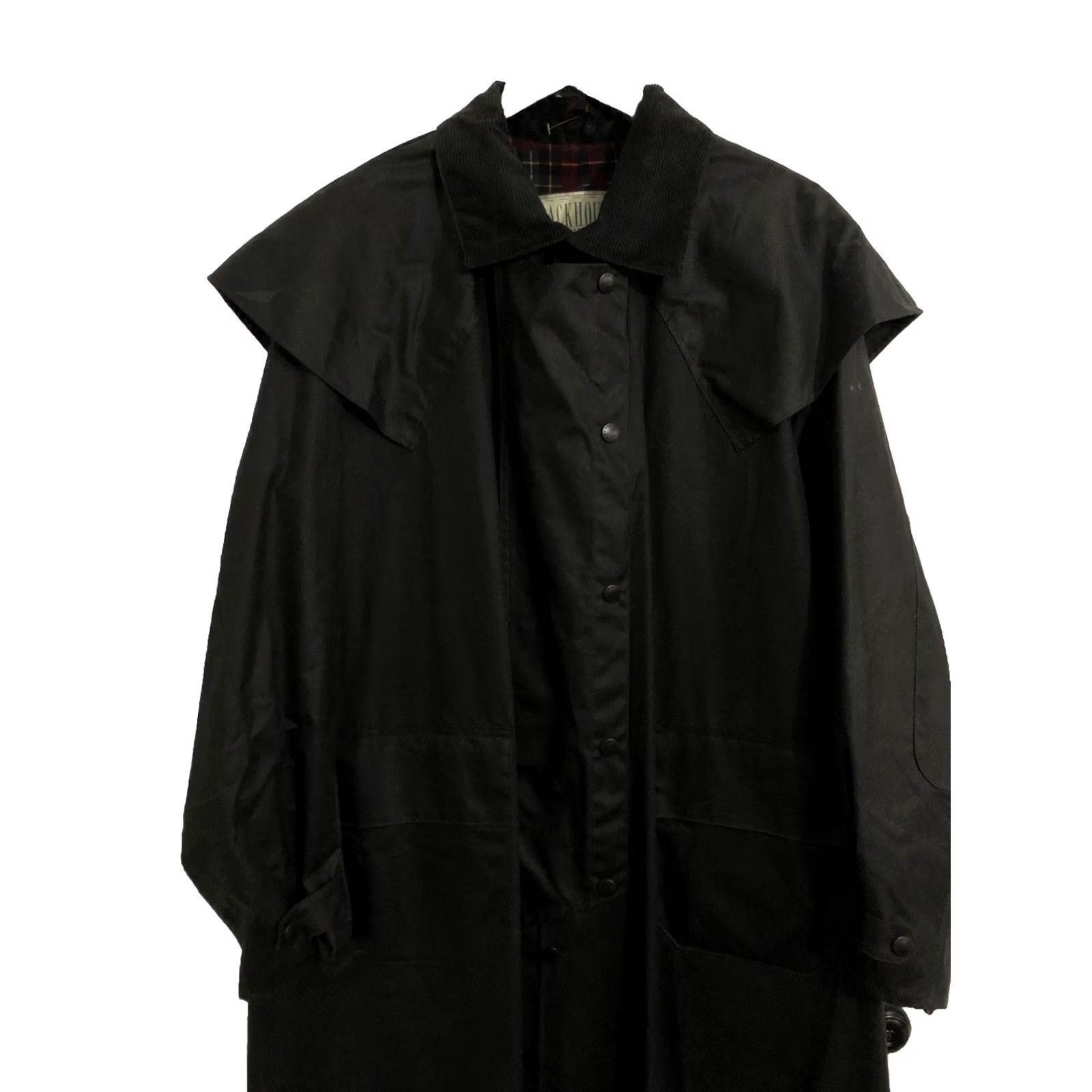 Barbour VINTAGE Barbour Backhouse Waxed Coat 2XL Long Trench Riding Wax Heavy Outerwear - Mocha Black Size US XXL / EU 58 / 5 - 3 Thumbnail