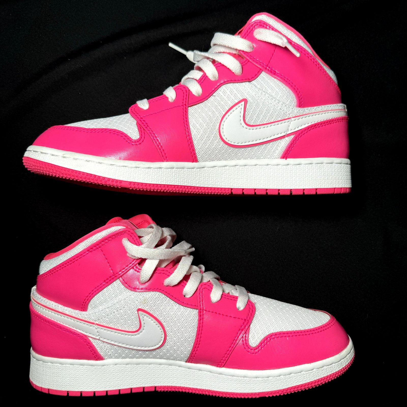 Jordan Brand × Nike Size 7 - Nike Air Jordan 1 Mid GS Hyper Pink Men's Shoes Size US 7 / EU 40 - 3 Thumbnail
