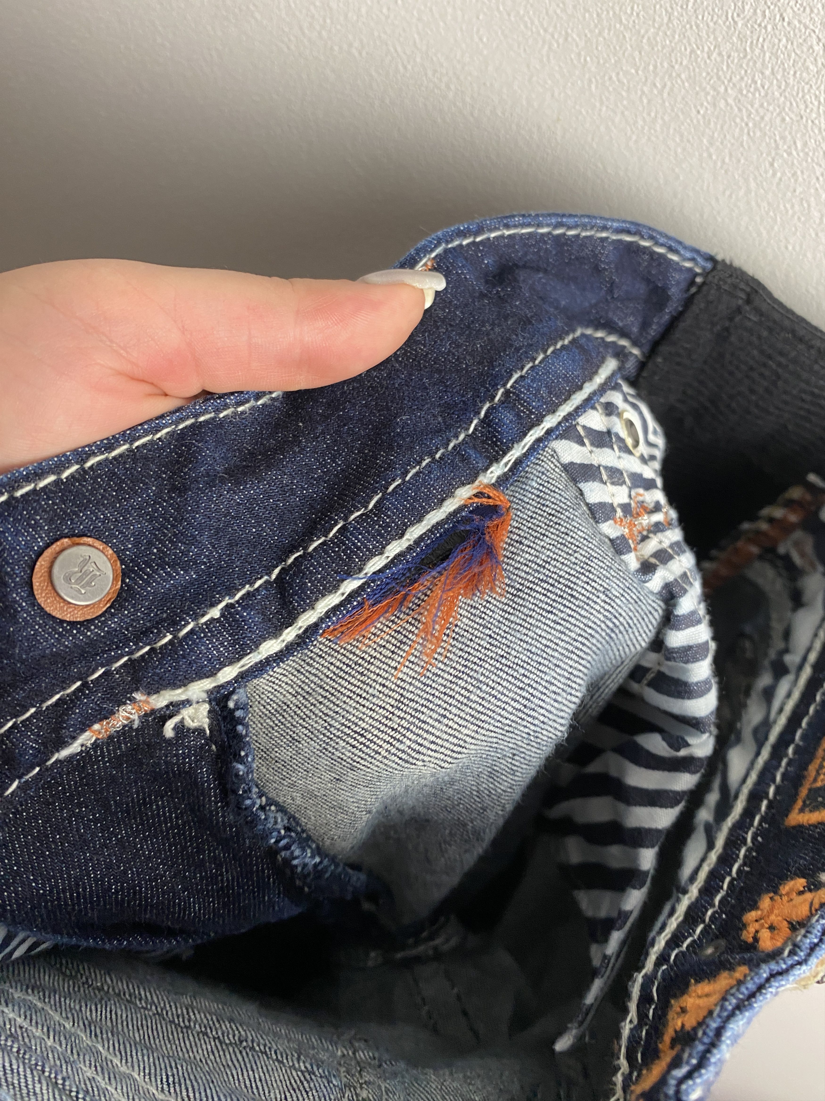 Affliction × Rock Revival Rock Revival vintage denim y2k 00s affliction sparkly Size 31" - 10 Thumbnail