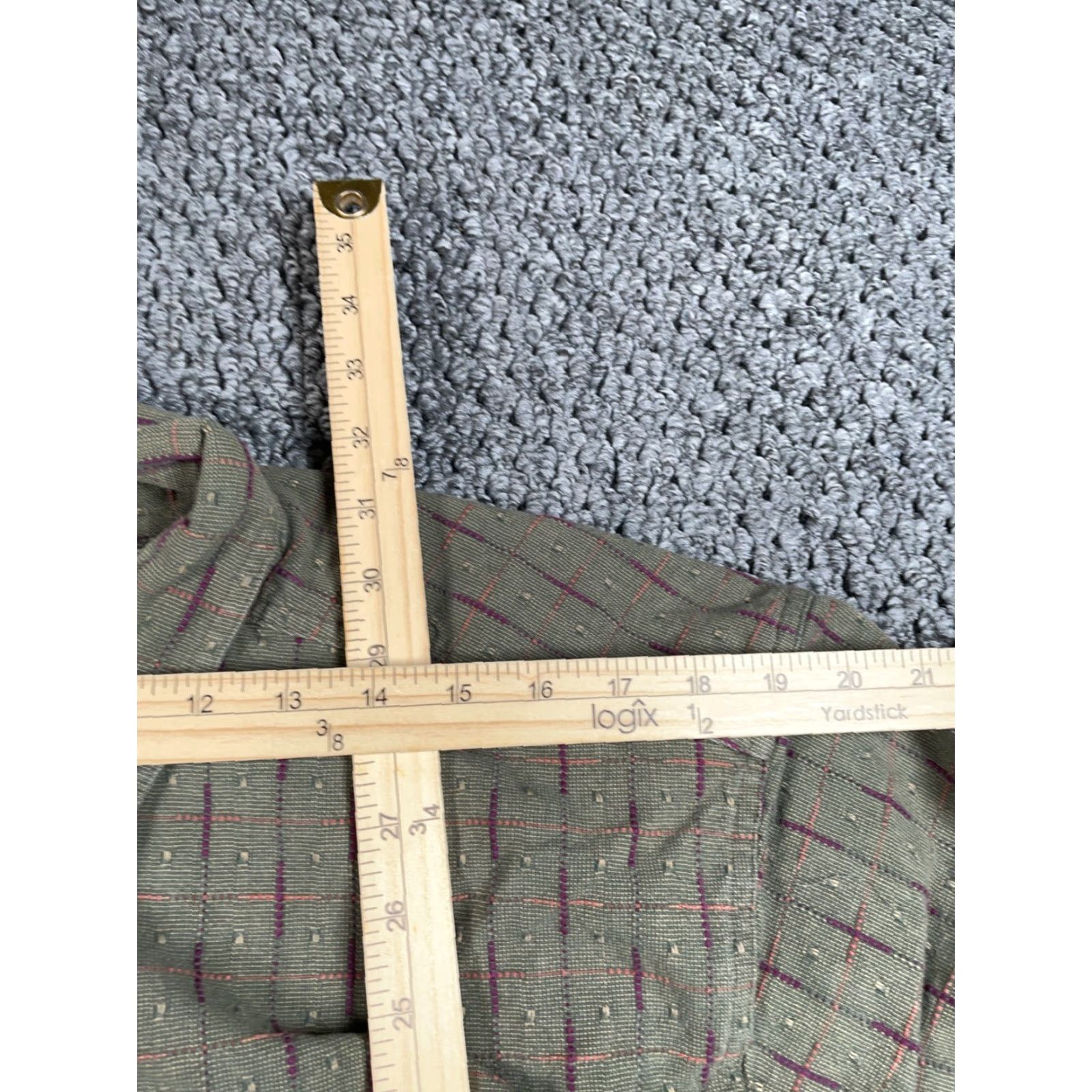 The Territory Ahead VINTAGE Territory Ahead Men's Large Shirt Casual Button-Up Check Pattern Cotton Green Orange Winter Fall Spring Size US L / EU 52-54 / 3 - 7 Thumbnail