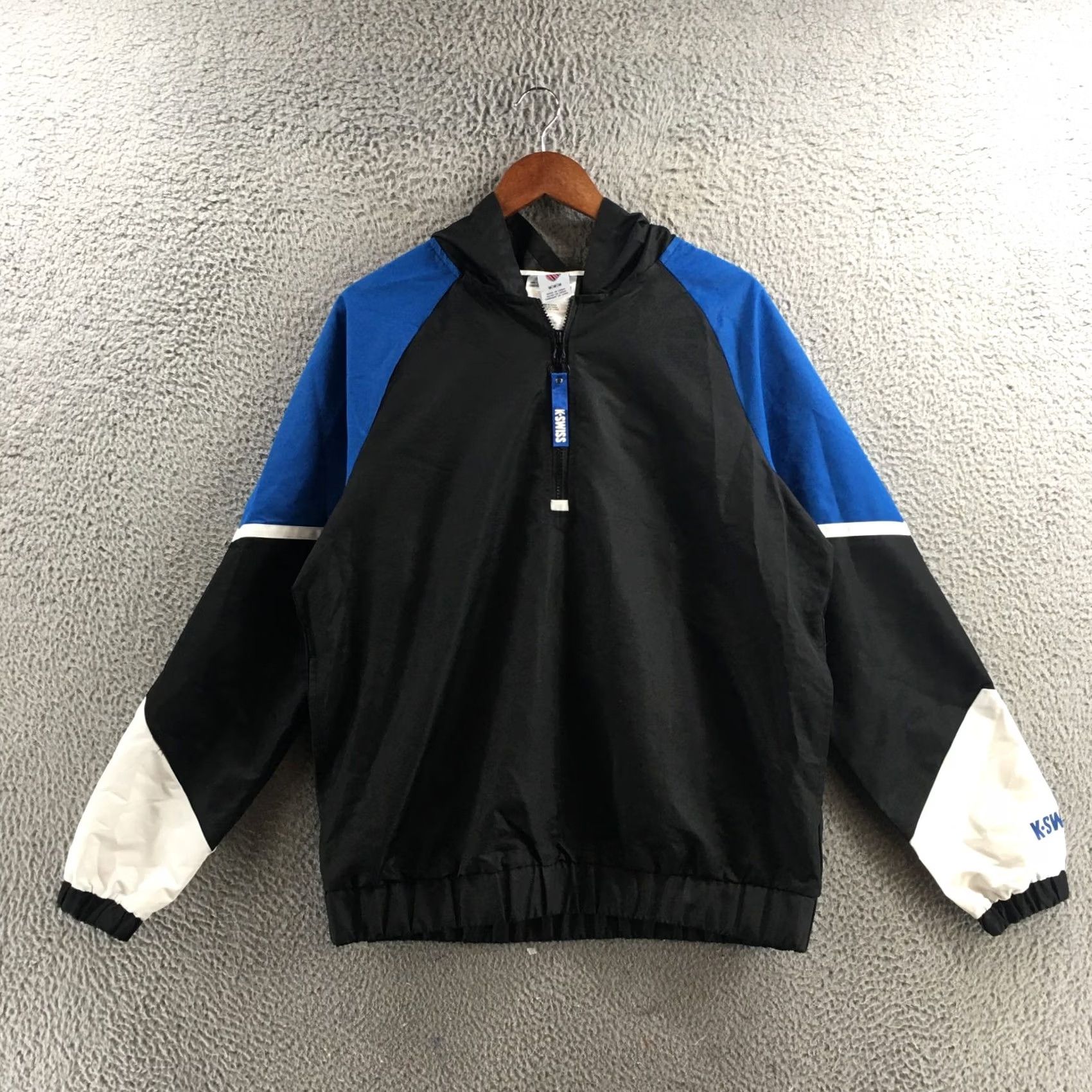 K-Swiss K-Swiss Jackets Mens Medium Windbreaker Black Full Zip Long Sleeve Pocket Casual Size US M / EU 48-50 / 2 - 2 Thumbnail