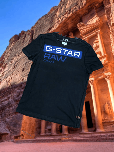 G-Star Vintage T-shirt black big logo G-Star Raw size M Y2K Size US M / EU 48-50 / 2 - 1 Thumbnail