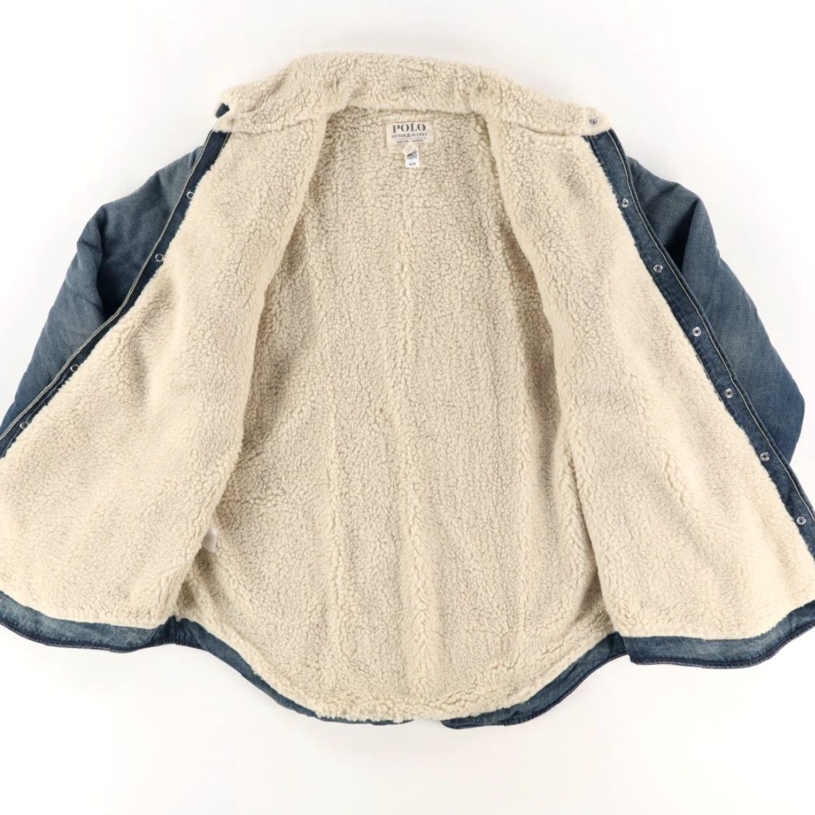 Ralph Lauren Denim Supply Ralph Lauren Sherpa Lined Pearl Snap Jacket Blue Men's L Shirt Size US L / EU 52-54 / 3 - 3 Thumbnail