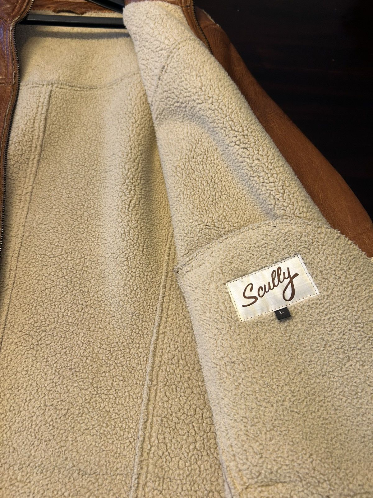 Scully Leather Brown western style racer leather jacket Size US L / EU 52-54 / 3 - 6 Thumbnail