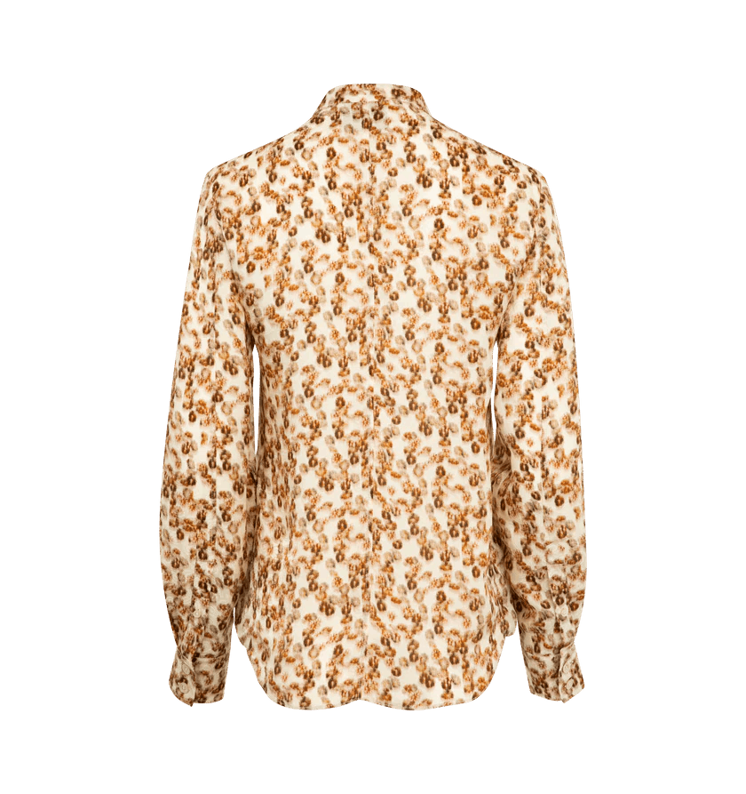 Isabel Marant o1h1sh11225 Ilda Blouse in Beige Size XS / US 0-2 / IT 36-38 - 2 Thumbnail