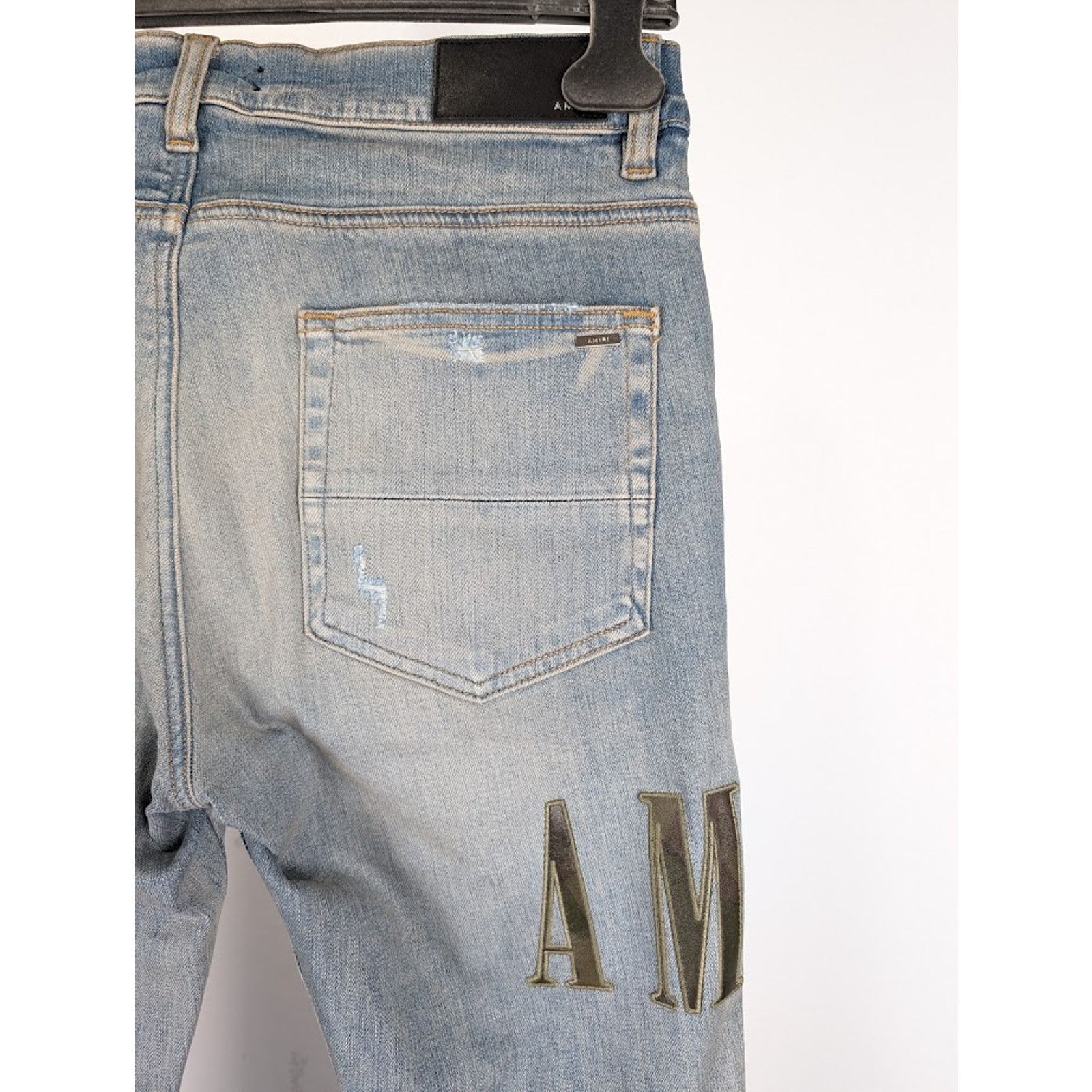 Amiri o1rshd1 Q:3 / Core Applique Jeans in Clay Indigo Size US 36 / EU 52 - 16 Thumbnail