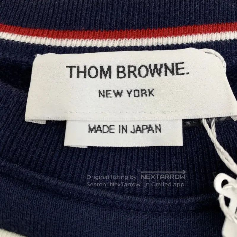 Thom Browne Thom Browne Navy Cotton Men's Sweatshirt . Size US S / EU 44-46 / 1 - 6 Thumbnail