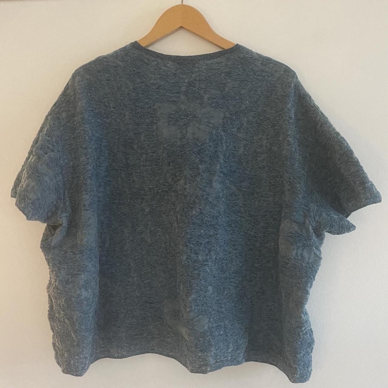 Acne Studios Textured Floral Print Cropped Tee Size US XS / EU 42 / 0 - 2 Thumbnail