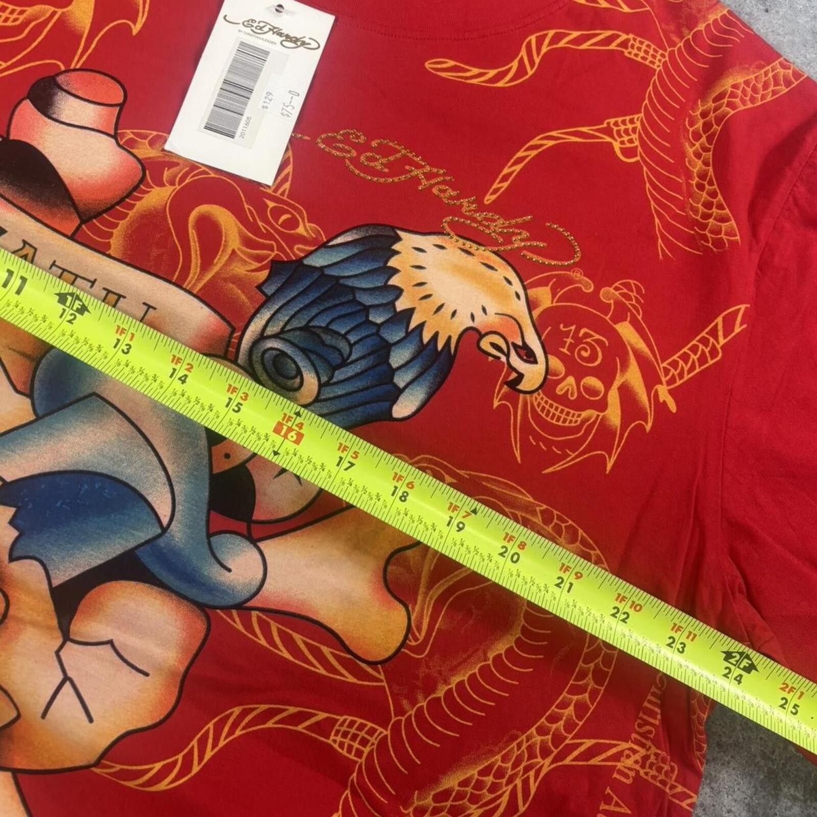 Ed Hardy Ed Hardy Christian Audigier Y2K Skater Tiger Graphic T Shirt Size US XXL / EU 58 / 5 - 5 Thumbnail