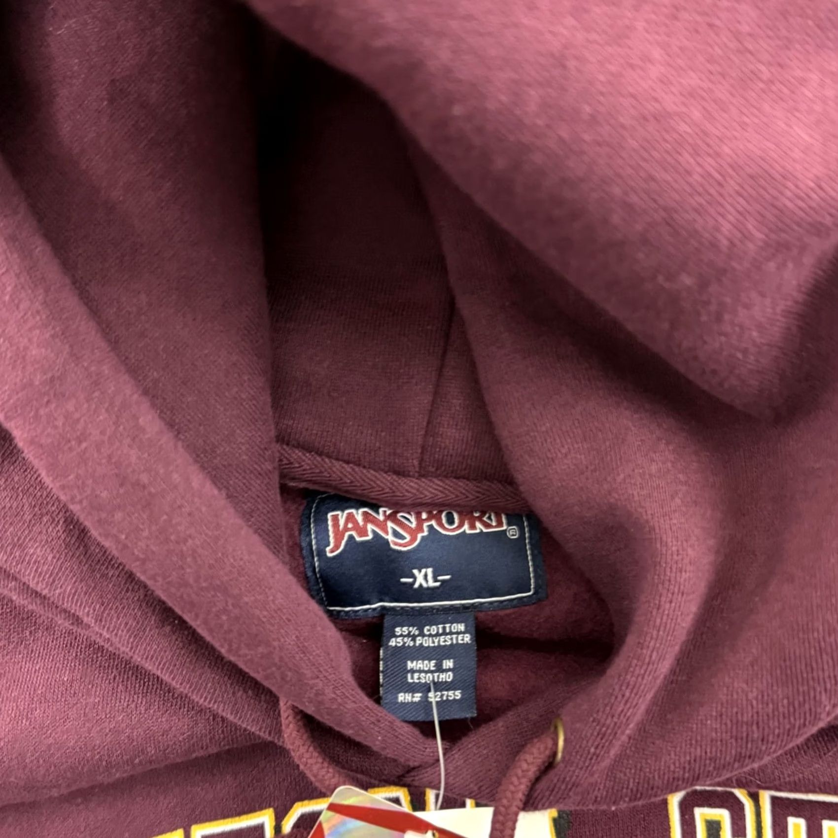 Jansport VINTAGE Jansport Hoodie Mens XL Red College Logo Sweatshirt NWT Size US XL / EU 56 / 4 - 6 Thumbnail