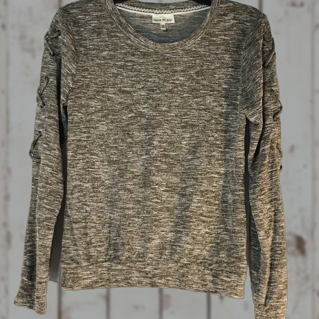 Vintage Belle Du Jour Green/White Flecked Sweater Women’s XS Casual Knit Pullover Long Sleeve Lightweight Size XS / US 0-2 / IT 36-38 - 1 Thumbnail