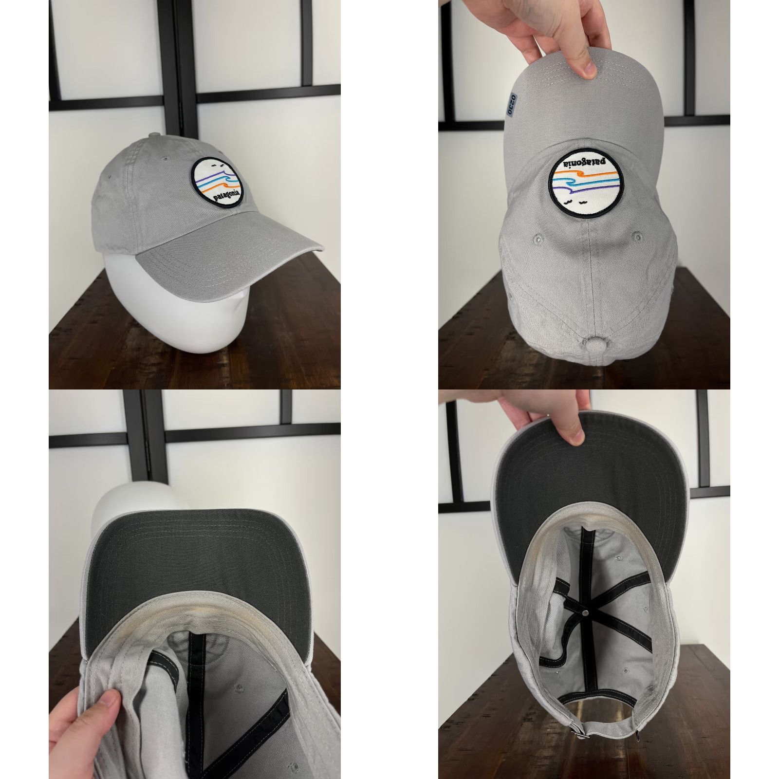 Patagonia Patagonia Hat Cap Strap Back Adult One Size Gray Emroidered 100% Cotton Fitz Roy Baseball Cap Mens One Size Gray Size ONE SIZE - 8 Thumbnail