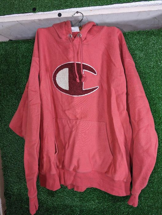 Salmon pink champion discount hoodie