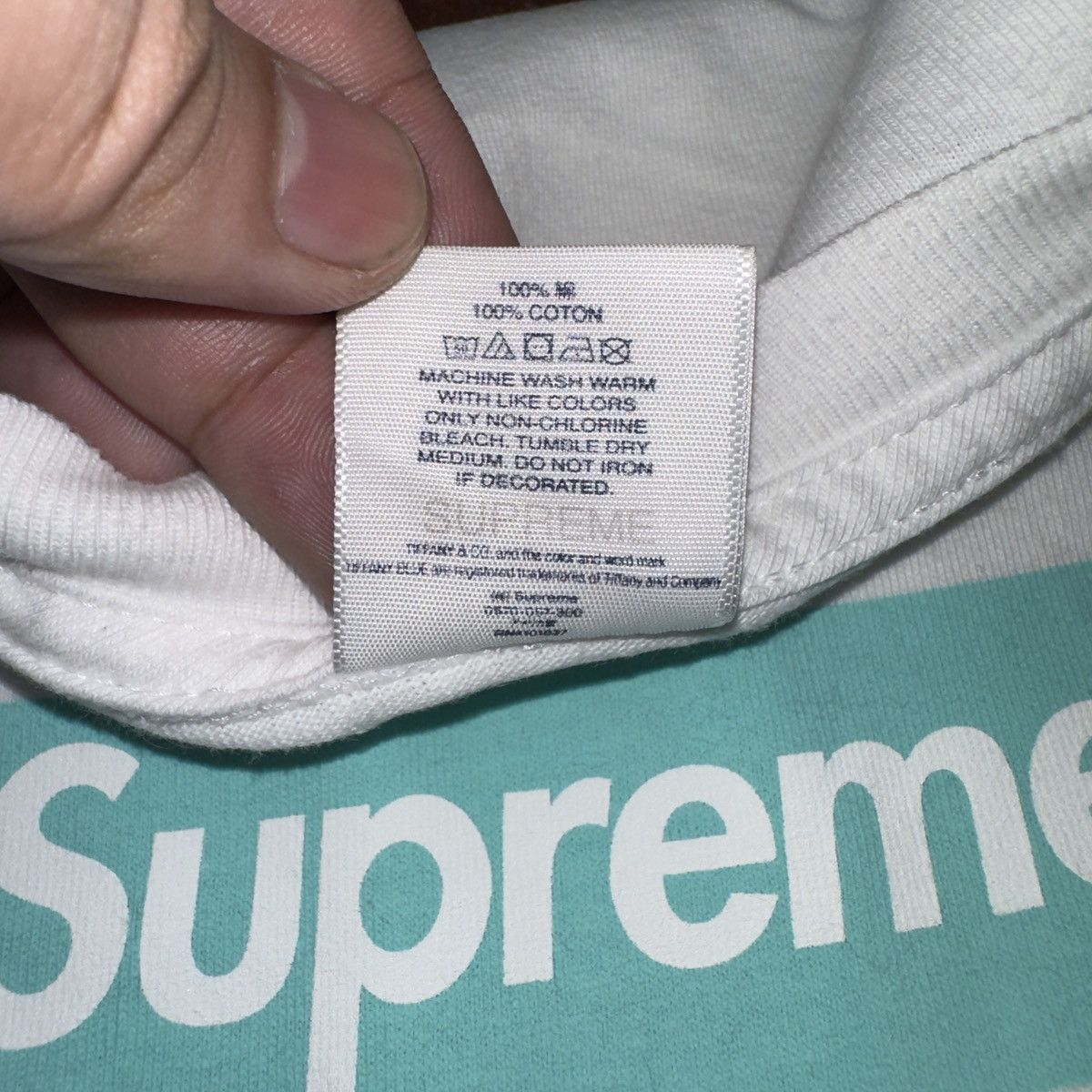 Supreme Tiffany and Co Box Logo high quality shirt