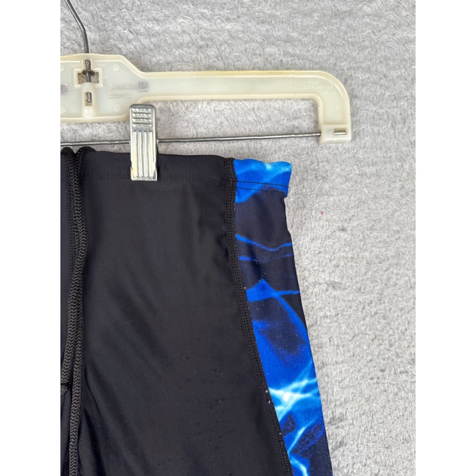 Vintage Waterpro Jammer Bottom Adult 28 Blue Black Polyester Spandex Compression Performance Swim Shorts Mens Size US 28 / EU 44 - 5 Thumbnail