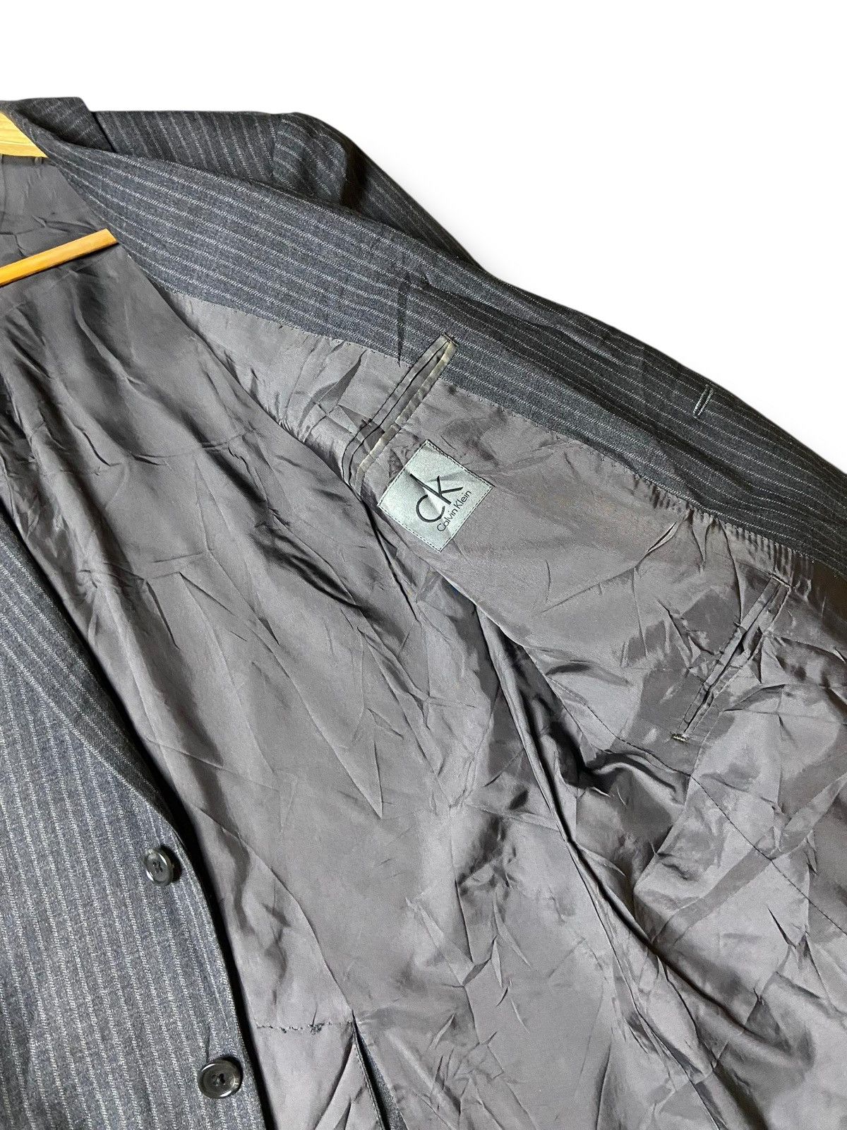 Calvin Klein × Designer × Vintage CK Calvin Klein Stripes Light Coat (121) Size US XXS / EU 40 - 4 Thumbnail
