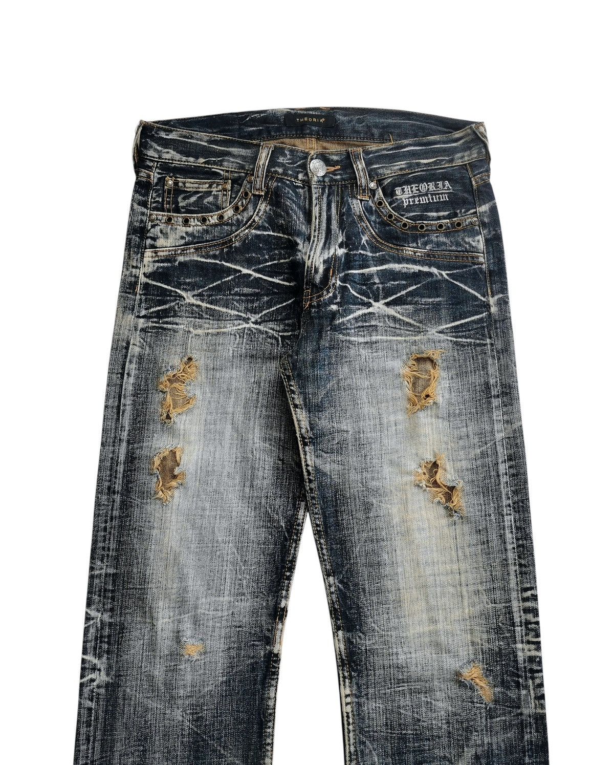 PPFM Theoria Distressed Clawmark Jeans Size US 31 - 4 Thumbnail
