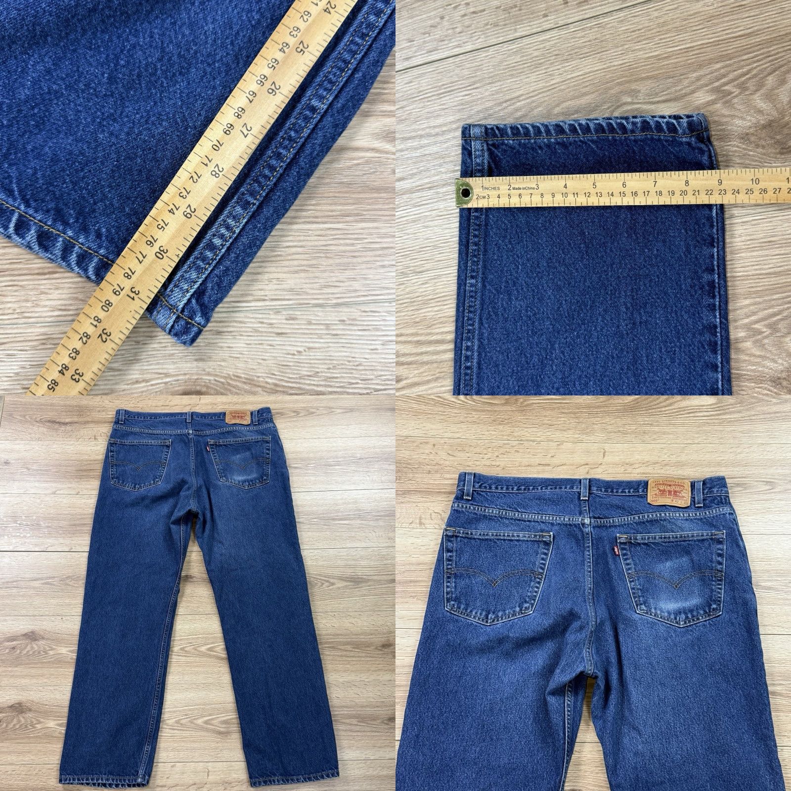Levi's VINTAGE Levi's 505 Jeans Dark Wash Denim Regular Fit Adult 42x32 Straight Mens Size US 42 / EU 58 - 8 Thumbnail