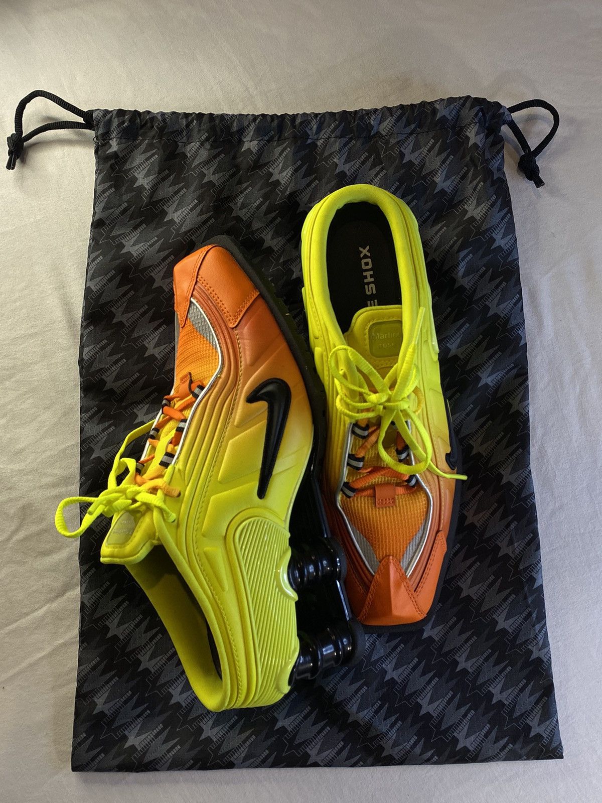 Martine Rose × Nike Nike x Martin Rose Shox R4 Mule “Safety Orange/Black” Size US 6 / IT 36 - 2 Thumbnail