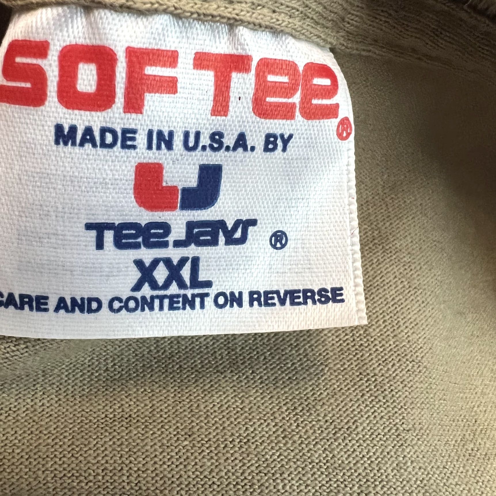 Vintage Softee Tee Jays Mens Khaki T Shirt Size 2XL Mercury 60 Years The Water Calls Size US XXL / EU 58 / 5 - 6 Thumbnail