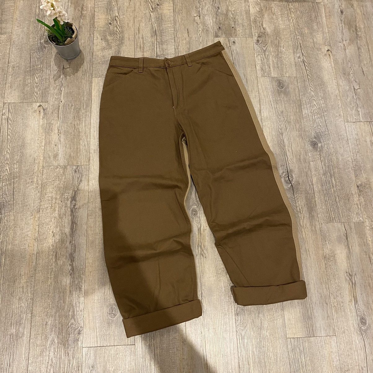 Japanese Brand × Wood Wood Extremely Big Boy Denim Wood Wood Brown Size US 33 - 3 Thumbnail