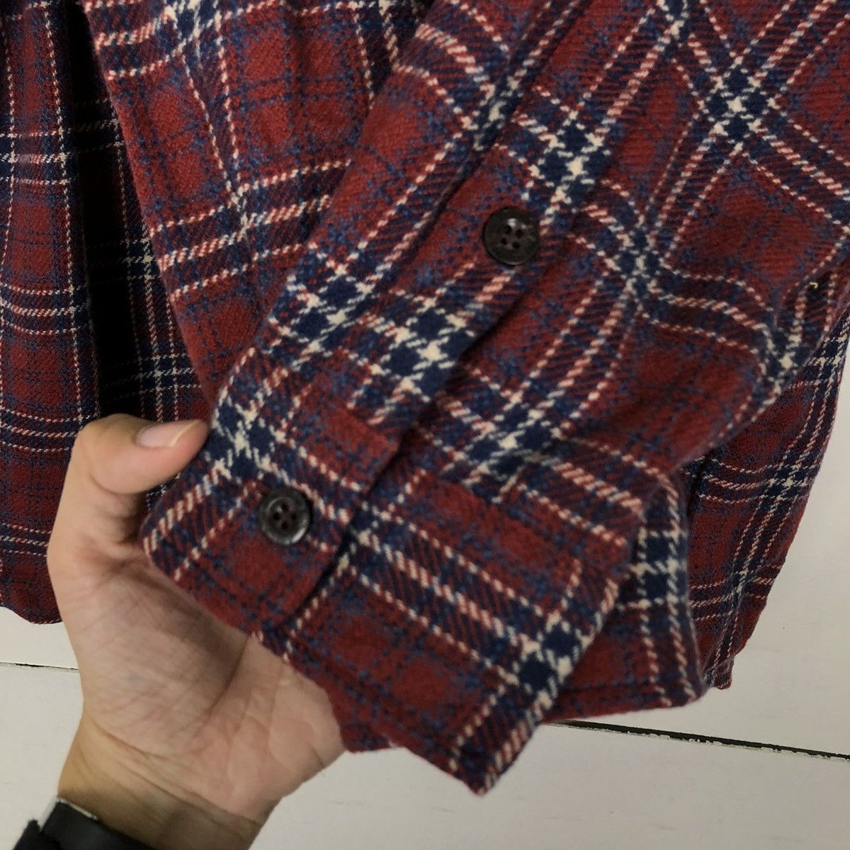 Japanese Brand 🔥VINTAGE SHIRT FLANNEL JACKET JANERIVER ISSEY MIYAKE Size US M / EU 48-50 / 2 - 11 Thumbnail