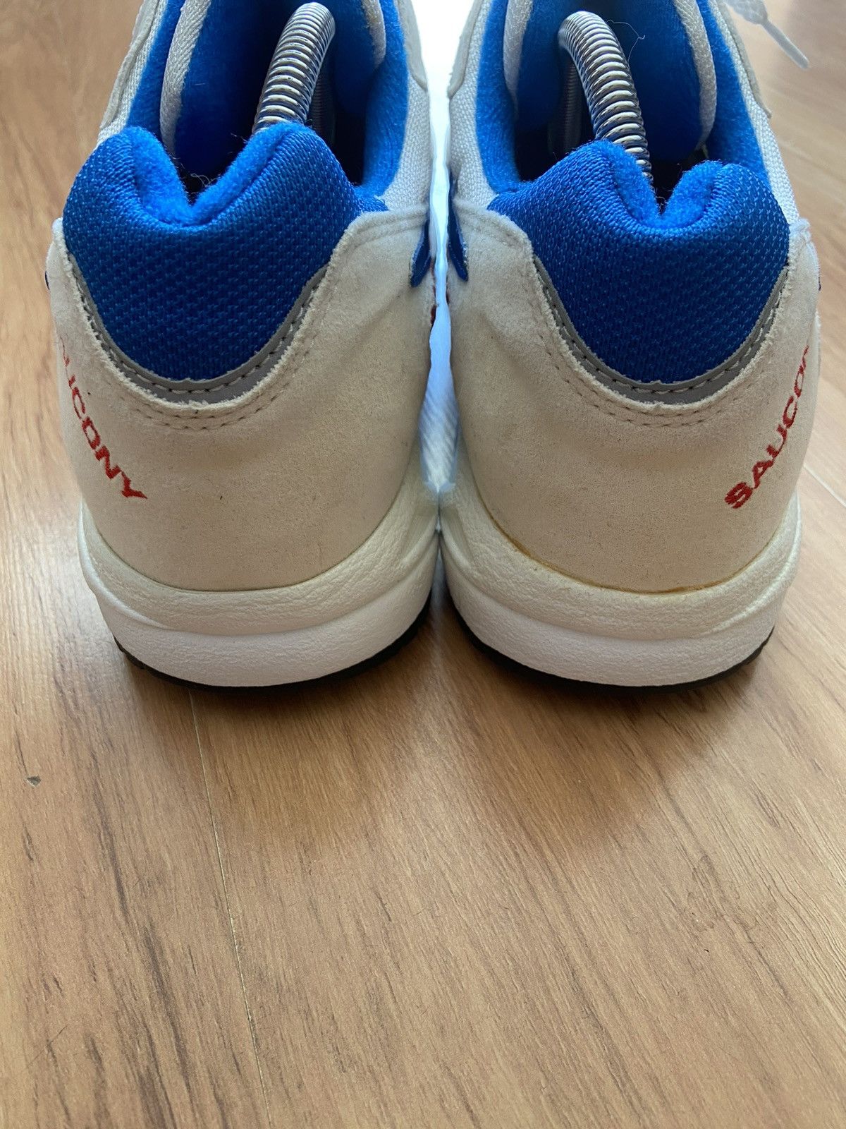 Saucony Saucony Retro Running Sneakers White Blue Red Low Top Size US 11 / EU 44 - 3 Thumbnail