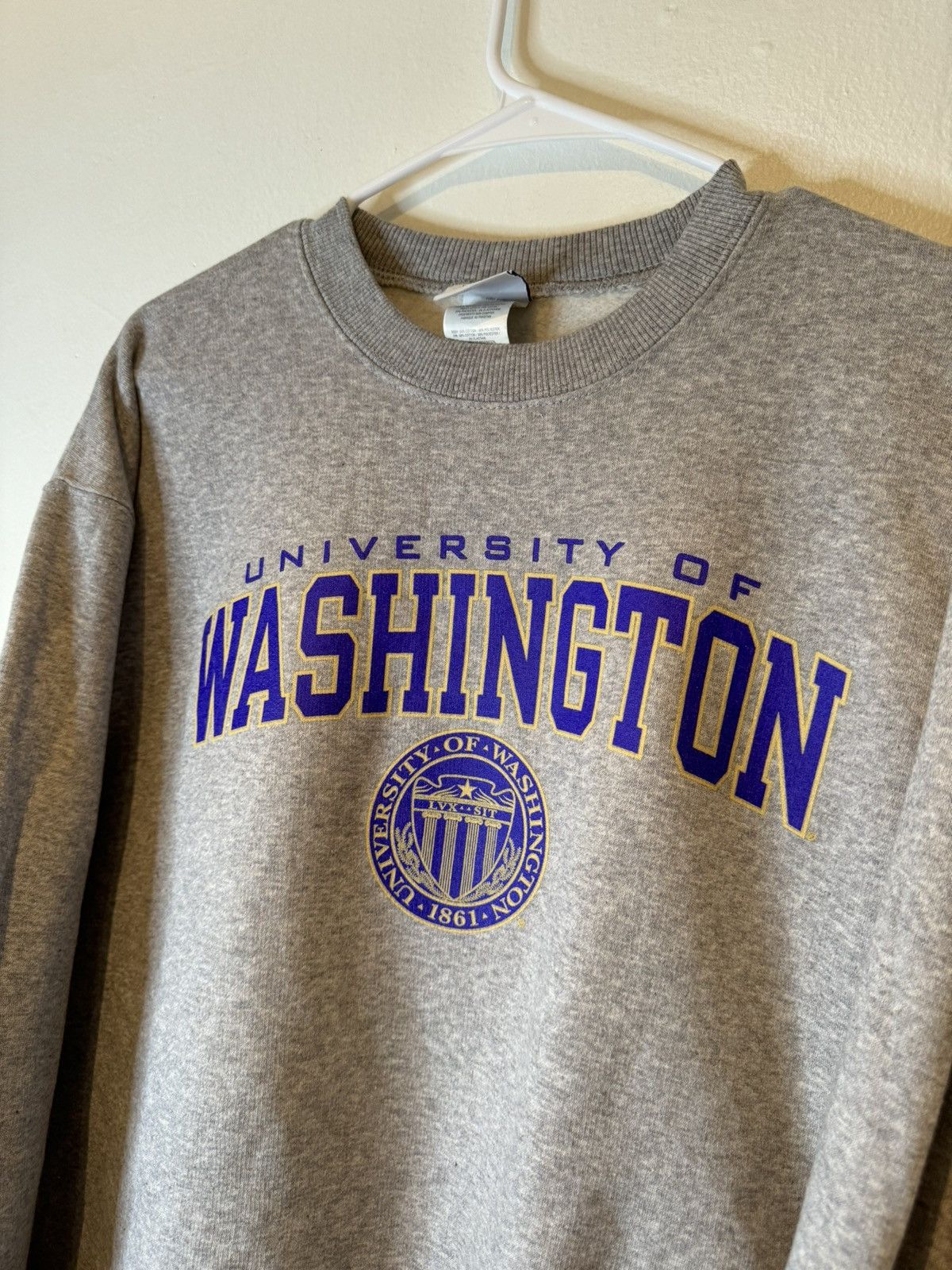 Champion Size Large University of Washington Crewneck Sweatshirt Gray Size US L / EU 52-54 / 3 - 2 Thumbnail