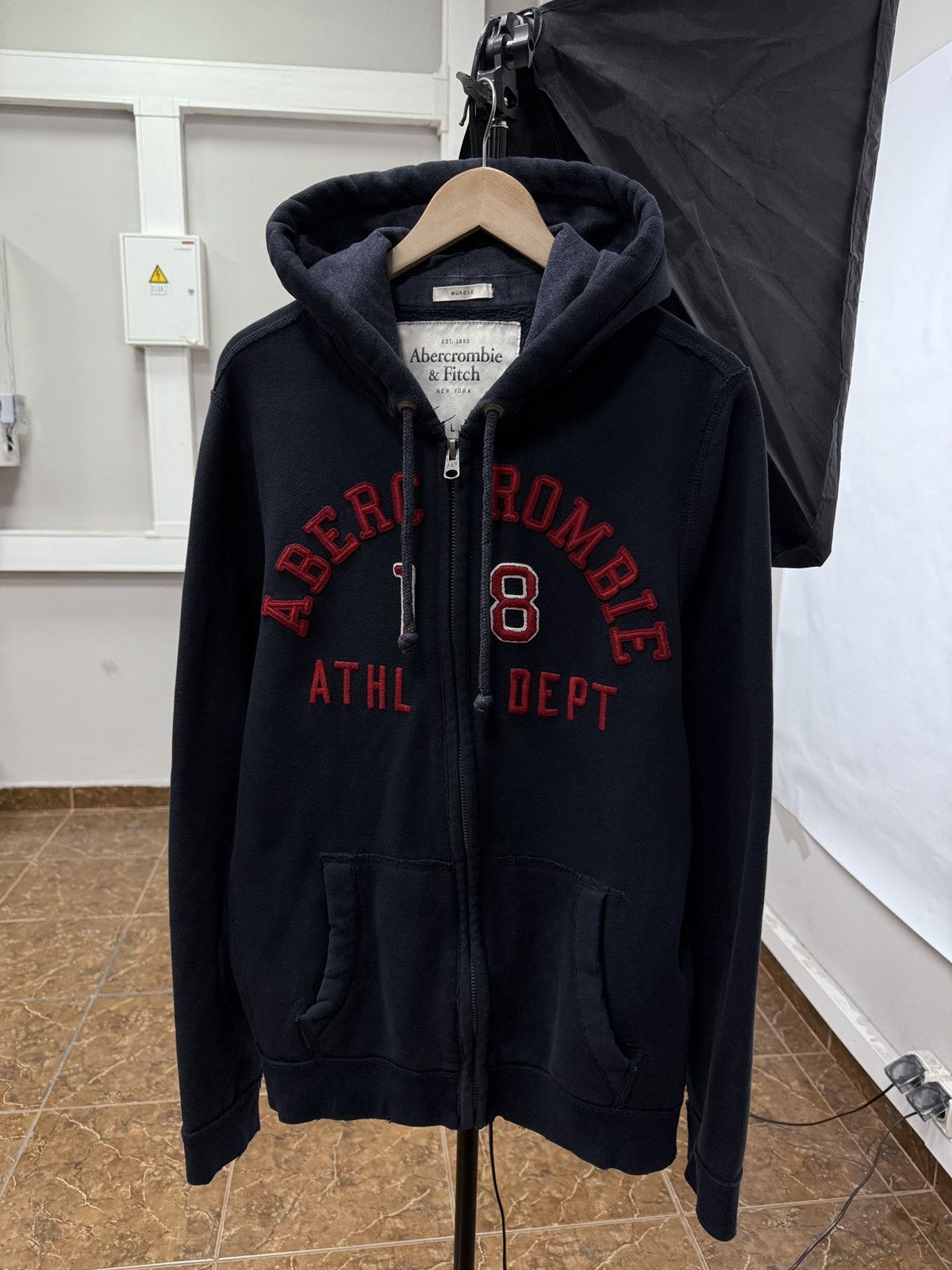 Abercrombie & Fitch 🇺🇸 Y2K Abercrombie Fitch Distressed Hoodie Opium Style Rare Size US L / EU 52-54 / 3 - 1 Thumbnail