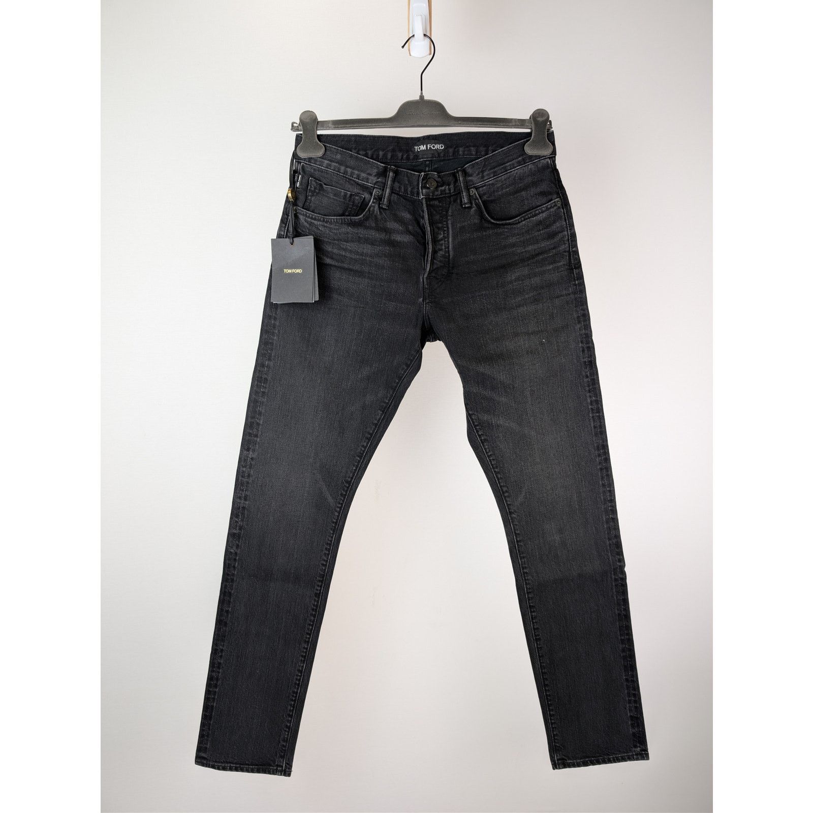 Tom Ford o1rshd1 Q:2 / Slim-Fit Denim Jeans in Black Size US 32 / EU 48 - 1 Thumbnail