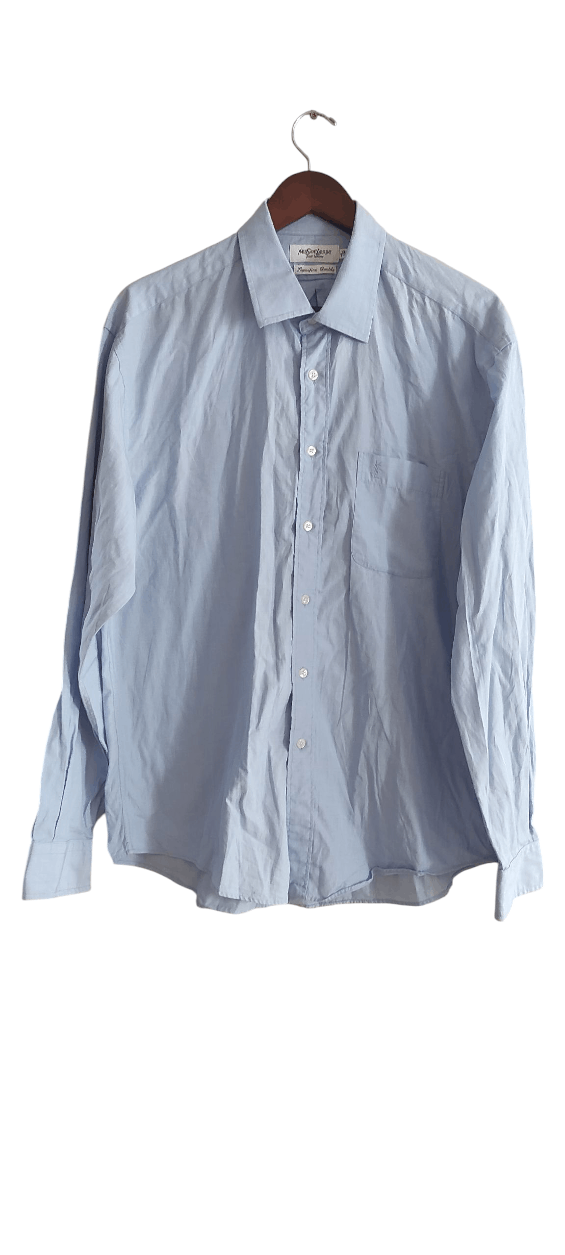 Saint Laurent Paris × Yves Saint Laurent Yves Saint Laurent Mens Sky Blue Dress Shirt Size XL Size US XL / EU 56 / 4 - 1 Thumbnail