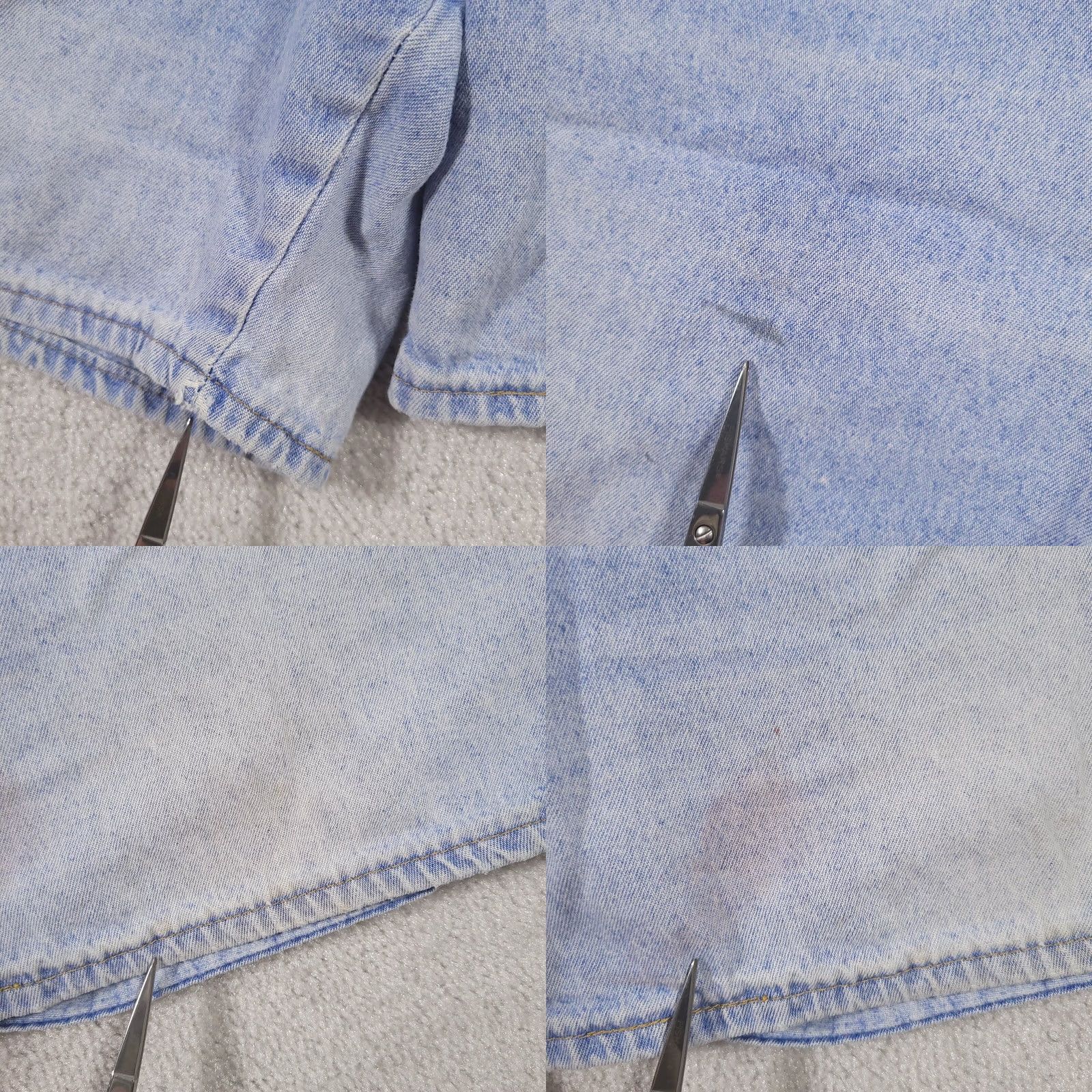 Lee VTG Lee Rider Jean Shorts Womens 20W Medium High Rise Light Blue Faded Stained Bermuda Shorts Jeans Size 42" / US 20 - 8 Thumbnail
