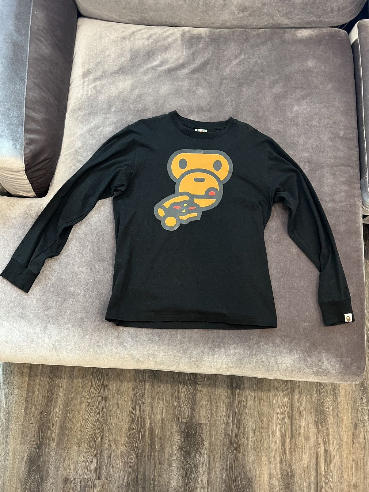 Bape Baby Milo Pizza Long Sleeve Tee Size US L / EU 52-54 / 3 - 1 Thumbnail