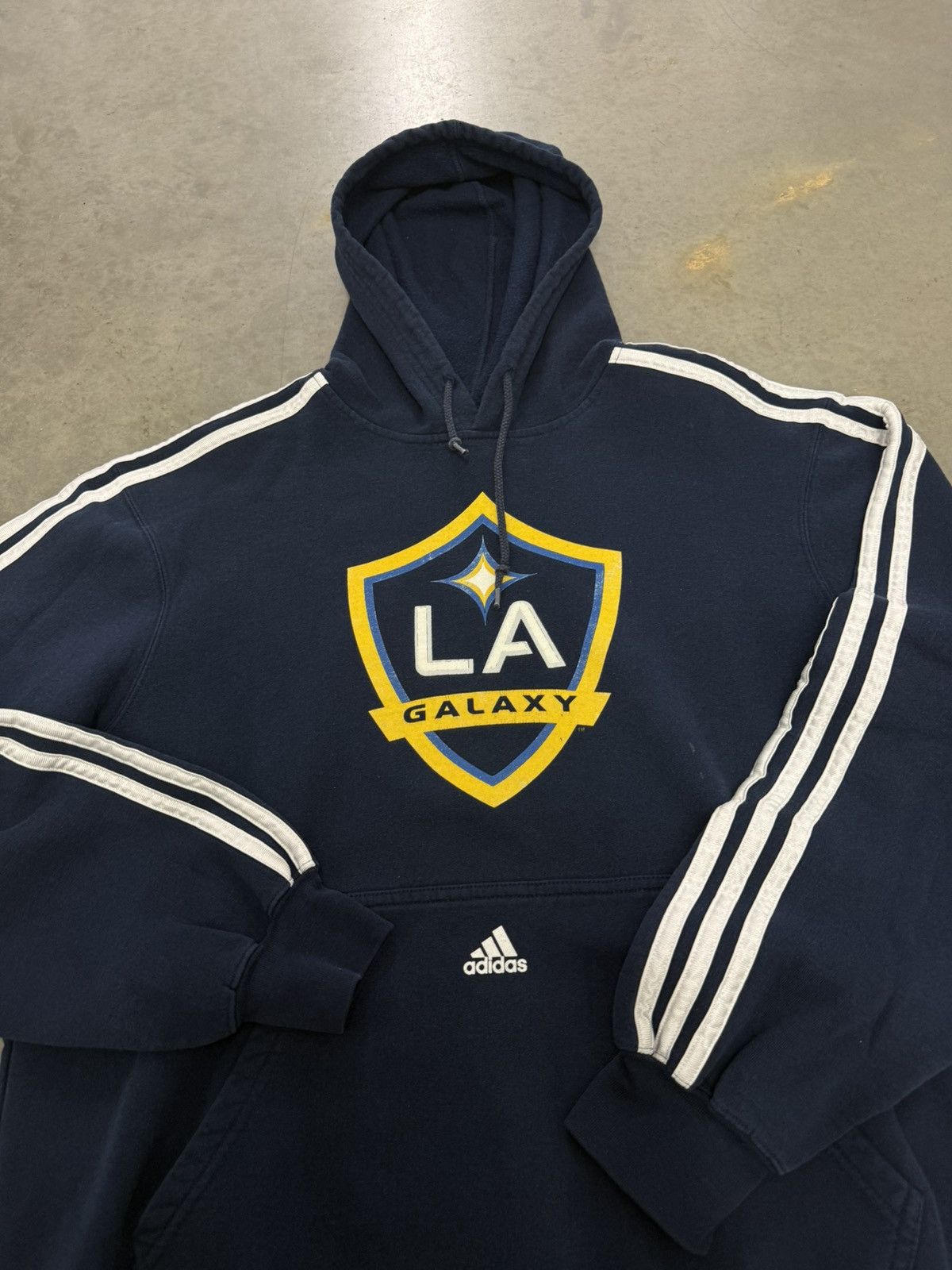 Adidas Los Angeles Galaxy Adidas MLS 2000s Hoodie Navy Soccer Large Size US L / EU 52-54 / 3 - 2 Thumbnail