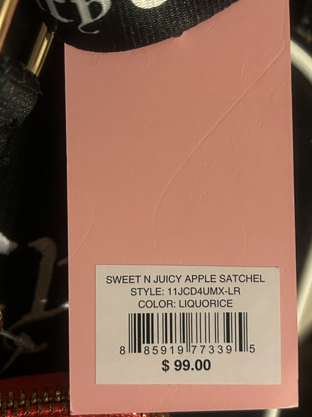 Juicy Couture Juicy Couture Sweet N Juicy Apple Satchel Bag Liquorice Size ONE SIZE - 3 Thumbnail