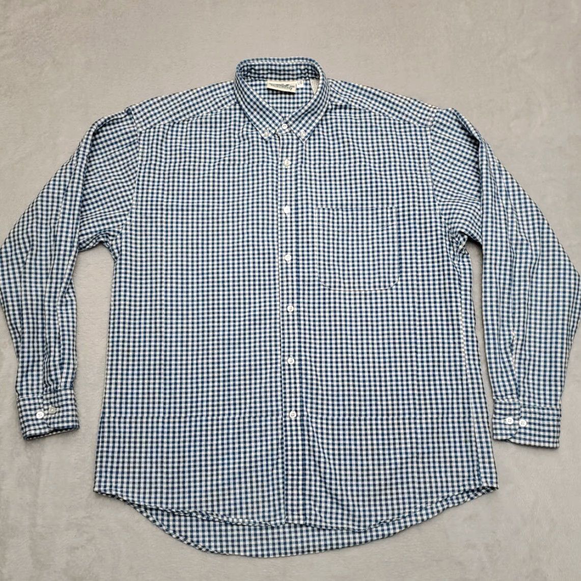 Northern Reflections VINTAGE Northern Reflections Shirt Mens L Blue Gingham Check Long Sleeve Shirt Canada Size US L / EU 52-54 / 3 - 2 Thumbnail