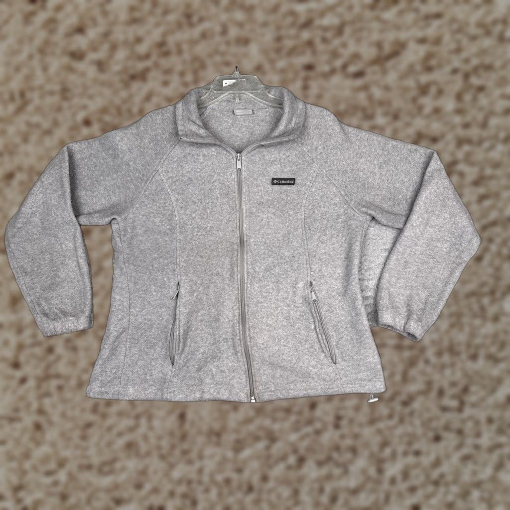 Vintage Columbia Jacket Womens XL Gray Fleece Full Zip Pockets Outdoor Warm Casual Outdoorsmen? Size XL / US 12-14 / IT 48-50 - 1 Thumbnail