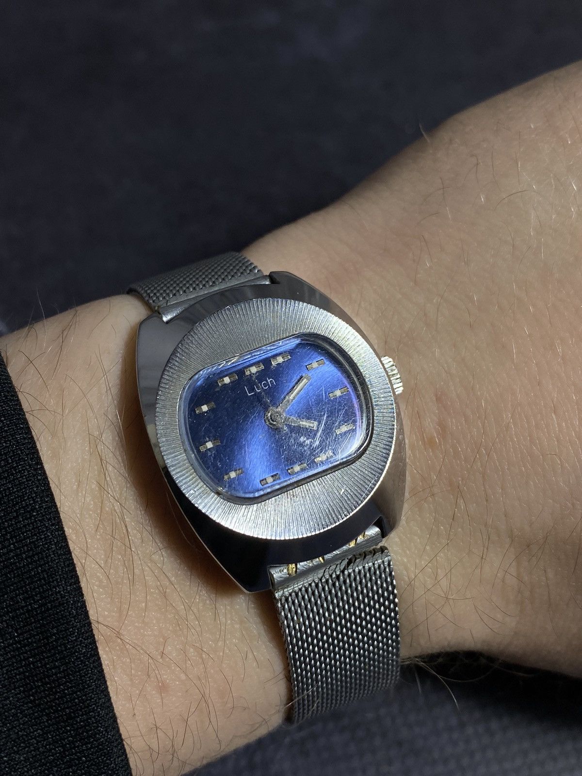 Jewelry Vintage Luch Watch with Mesh Strap - Soviet Era Size ONE SIZE - 4 Thumbnail