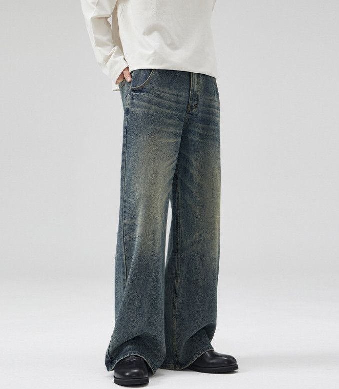 Vintage American retro cleanfit men's loose straight flared jeans Size US 32 / EU 48 - 3 Thumbnail